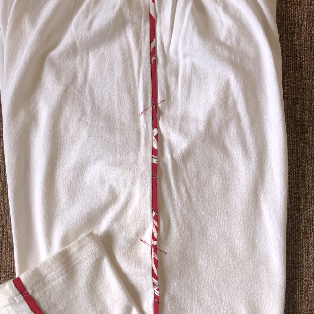 White and Red Knit Lounge Pant - Picture 5 of 8
